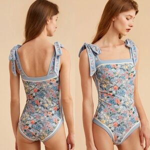 Visual Mood Womens Grace Reversible One Piece Swimsuit Tie Shoulder Size XL